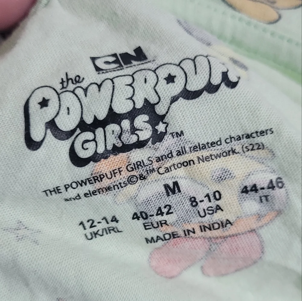Powerpuff Girls Pajama Set Mint Green Cartoon Sleep Set M Primark
